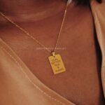 Tango disc engraved necklace