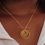 Double disc engraved necklace (picture engraved)