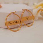 Rich Aunty engraved hoop earrings