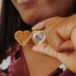 Heart picture locket necklace